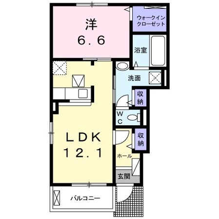 城下駅 徒歩9分 1階の物件間取画像